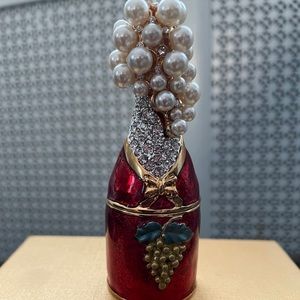 COPY - Bejeweled hinged metal trinket box